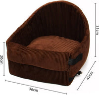 Panier moelleux pour voiture pour chien