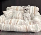 Canapé pour chien en peluche polaire | Cosy Majesté - Coussin pour chien