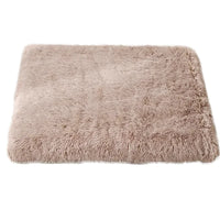 Coussin en peluche déhoussable brun - 