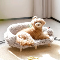 Lit pour chien en bois de chêne - Sérénité-Canine