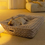 Matelas extra large en velours pour chien | Rêverie Veloutée - Sérénité-Canine