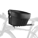 Panier à vélo en cuir noir pour chien - Sérénité-Canine