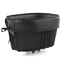 Panier à vélo en cuir noir pour chien - Sérénité-Canine