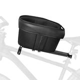 Panier à vélo en cuir noir pour chien - Sérénité-Canine