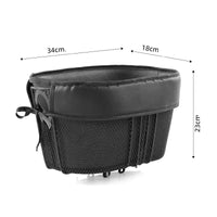 Panier à vélo en cuir noir pour chien - Sérénité-Canine